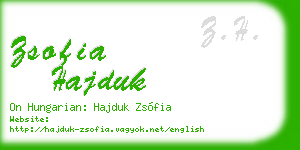 zsofia hajduk business card
